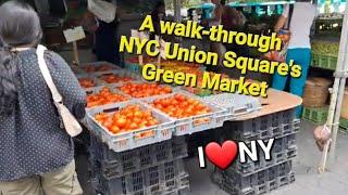 Walk-through the Union Square Green Market in NYC #nyc #greenmarket @GrowNYC