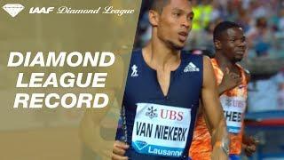 Wayde van Niekerk runs 43.62 in the Men's 400m - IAAF Diamond League Lausanne 2017