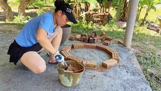 Build a stove to melt metal, collect aluminum cans from the stream to melt