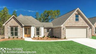 Modern French Country House Plan 51708HZ Live Tour w/ Interiors!