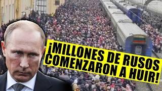 ¡ESTO es DEFINITIVAMENTE un RÉCORD! ¡MILLONES de RUSOS abandonan a PUTIN a su DESTINO y HUYEN!