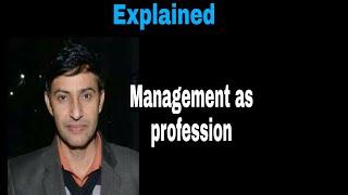 #6 Management as profession