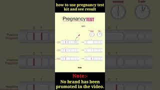 Pregnancy Confirmation Test how to use pregnancy test kit and see result