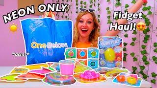 HUGE *NEON ONLY* SUMMER FIDGET HAUL FROM ONE BELOW!!(ASMR UNBOXING!) | Rhia Official