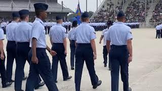 Airman graduation ceremony at Lackland AFB. Pass in review.