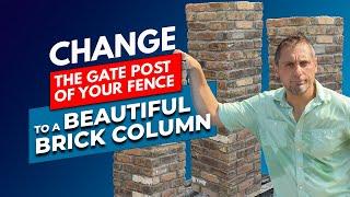 How to install thin brick veneers and corner bricks on columns.