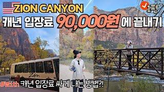  ZION CANYON 미국 국립공원 투어 |캐년 입장료 저렴하게 내는 방법 |자이언캐년 맛집/캐년맛집투어/(미국 EP7) LA여행