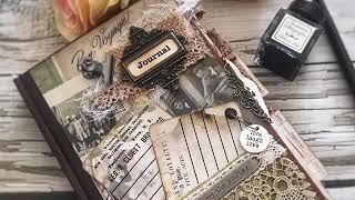 Junk journal flip through “vintage journey”