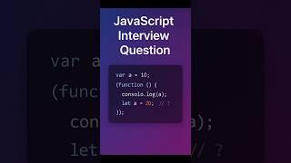 JavaScript Hoisting Trap! Can You Answer This Interview Puzzle? #frontend #webdev #programming