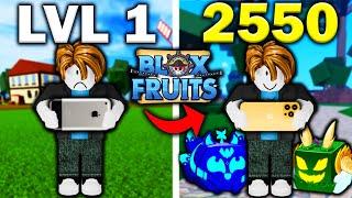 Noob To Max On MOBILE In Blox Fruits [FULL MOVIE]