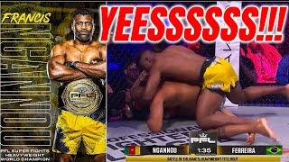 FRANCIS NGANNOU WHOOPS A MAN’S A**!!