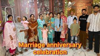 6 ਸਾਲਾ ਚ ਪਹਿਲੀ ਵਾਰ ਕੀਤੀ Marriage anniversary Celebrate ਸਾਰੀ Famly ਦੇ ਨਾਲ ️ #pindernav #marriage