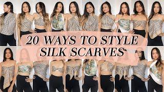 HOW TO WEAR & STYLE: 20 Ways to Style a Silk Scarf | Victoria Hui