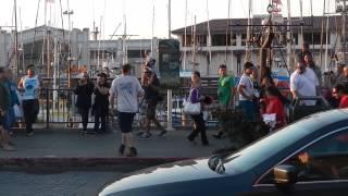 The Scary Bush Man (David Johnson - World Famous Bushman) at Fisherman's Wharf in San Francisco