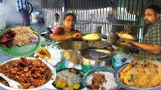 Cheapest RoadSide Unlimited Meals | Indian Street Food|#Meals #Vegmeals #NonVegMeals/wourld cheapest