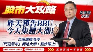 2025/03/18#韋國慶 #股市大攻略:昨天預告BBU，今天集體大漲!茂綸繼續漲停，「門庭若市」開始大漲，趕快跟上!!【台積電 | 新盛力 | 興能高 | 茂綸 | 信立 | 品安 | 和大 |】