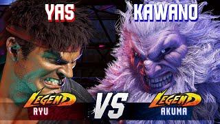SF6 ▰ YAS (Ryu) vs KAWANO (Akuma) ▰ High Level Gameplay