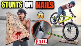 Cycle Stunt VS. 100 NAILS | SHOCKING Result!