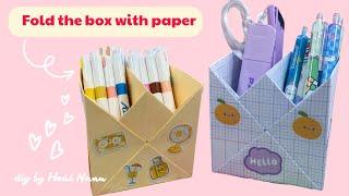 Diy pen holder from paper / diy by Hoài Nanu #diy #tutorial