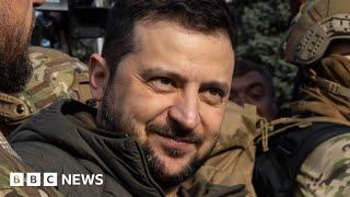 Ukraine’s President Zelensky visits liberated Kherson - BBC News