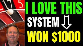 WON $1000.00 (I LOVE THIS NEW ROULETTE SYSTEM)