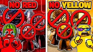 CANT TOUCH COLOR In Toilet Tower Defense (YELLOW VS RED)