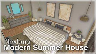 Bloxburg - Modern Summer House Speedbuild  (interior + full tour) | No Custom Colors | Roblox