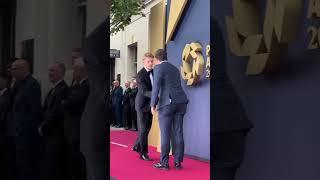 Martin Ødegaard, Declan Rice, Gabriel and William Saliba at the PFA Awards this evening.