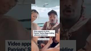 Video appears to show Patriots' Stefon Diggs holding unknown substance