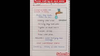 Save Water: Creative Poster Making