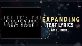 Expanding text lyrics tutorial | growing text effect