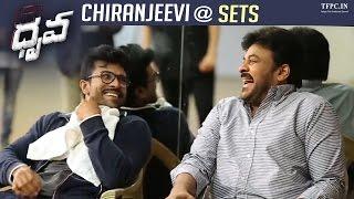 Chiranjeevi Making Fun With Ram Charan | Mega Star Chiranjeevi @ Dhruva Sets | TFPC