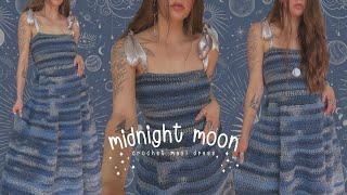 midnight moon maxi dress - easy crochet tutorial