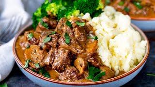 Slow Cooked Steak Diane Casserole