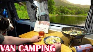 Cozy VAN Camping with a Dog on a Cool Summer Night | CamperVAN LIFE| OVERNIGHT