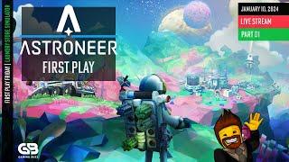  First Play Friday - Exploring Astroneer with WagglyShrimp & Imaflanker  | Part 01