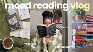 mood read with me   | reading cozy mystery, fantasy & ya thriller