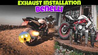 Aftermarket Exhaust Installation On Benelli 300|| Which one will sound best?? #benelli300 #viral