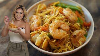 How I Make MY Favorite SPICY SHRIMP CHOW MEIN a very quick and easy recipe!