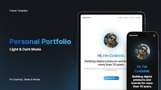 Personal Portfolio (Dark & Light Mode) - Framer Template