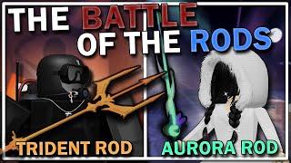 Which rod is the BEST? Trident VS Aurora - Roblox Fisch