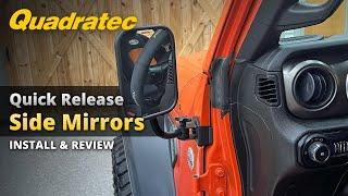 Quadratec Quick Release Mirrors for Jeep Wrangler JL & Gladiator JT