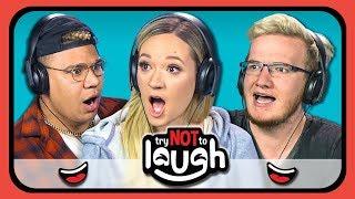 YouTubers React to Try to Watch This Without Laughing or Grinning #12