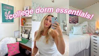 DORM ROOM ESSENTIALS! *college necessities + what to bring to college*