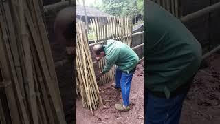 Vegetable garden bamboo fence making process- Good tools and machinery can increase work efficiency