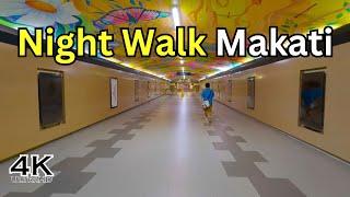 Makati Tour at Night | Walking Around Makati CBD at Night | Makati 4K