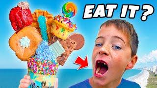 Kids eat GIANT DESSERTS on Myrtle Beach adventure!