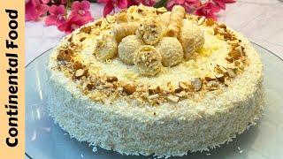 Famous Raffaello Cake Recipe with Continental Food