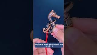 How to remove the red string on Seahorse Lock /brain teaser 62#shorts