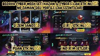 UC İADESİ VAR MI ?? BEDAVA CYBER SETİ KAZAN CYBER WEEK GELDİ PUBG MOBİL CYBER WEEK SİLAH ETKİNLİĞİ ?